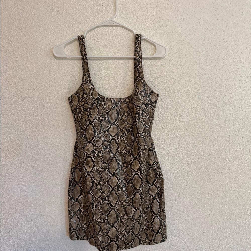 Zara Snake Print Mini Dress